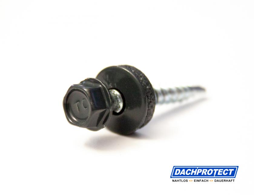 Twistec Trapezblechschraube RAL 7016 (100 Stück) 4,8 x 35 mm inkl. EPDM-Dichtscheibe